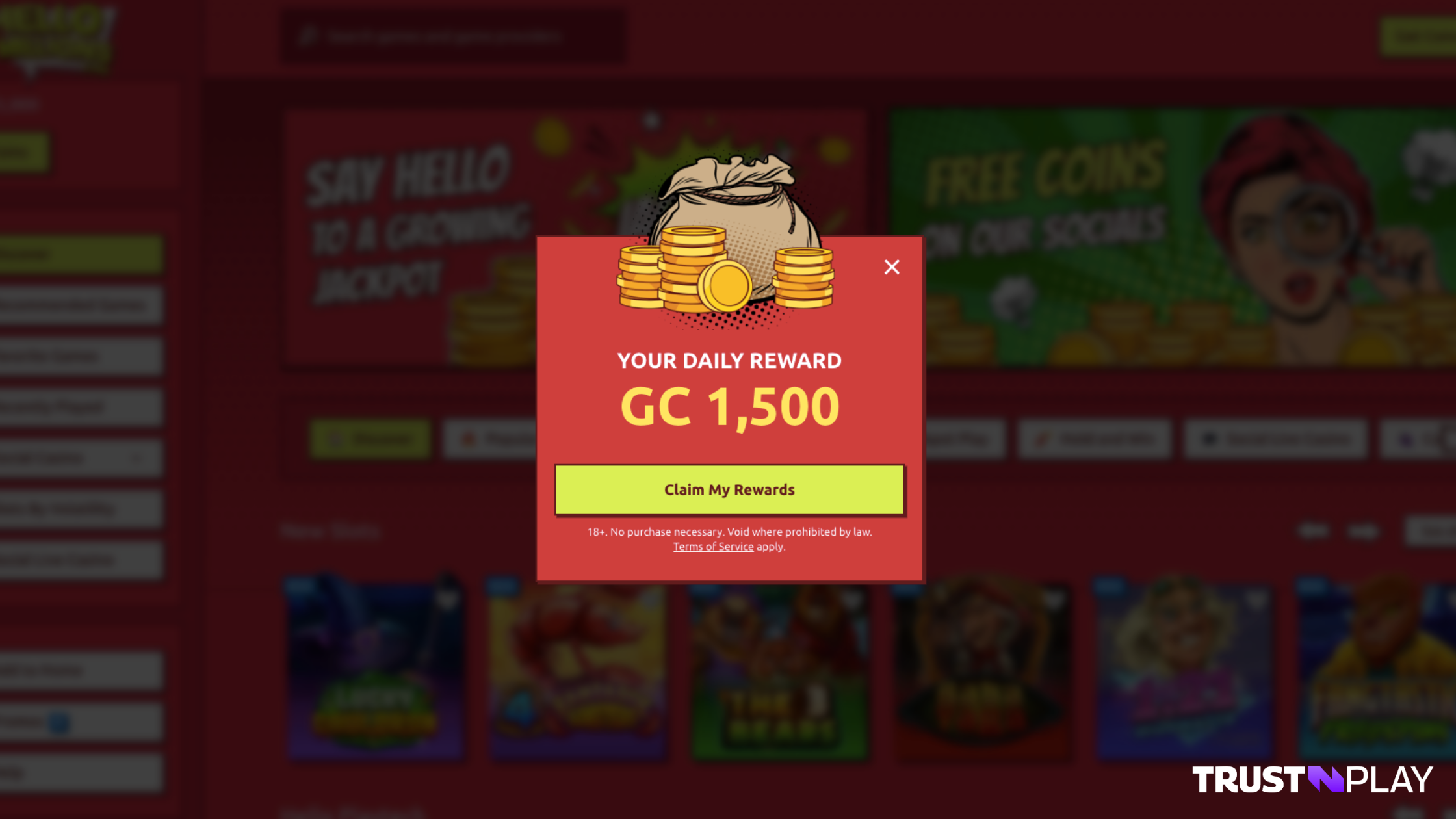 Hello Millions Casino review Daily free Gold Coins offer