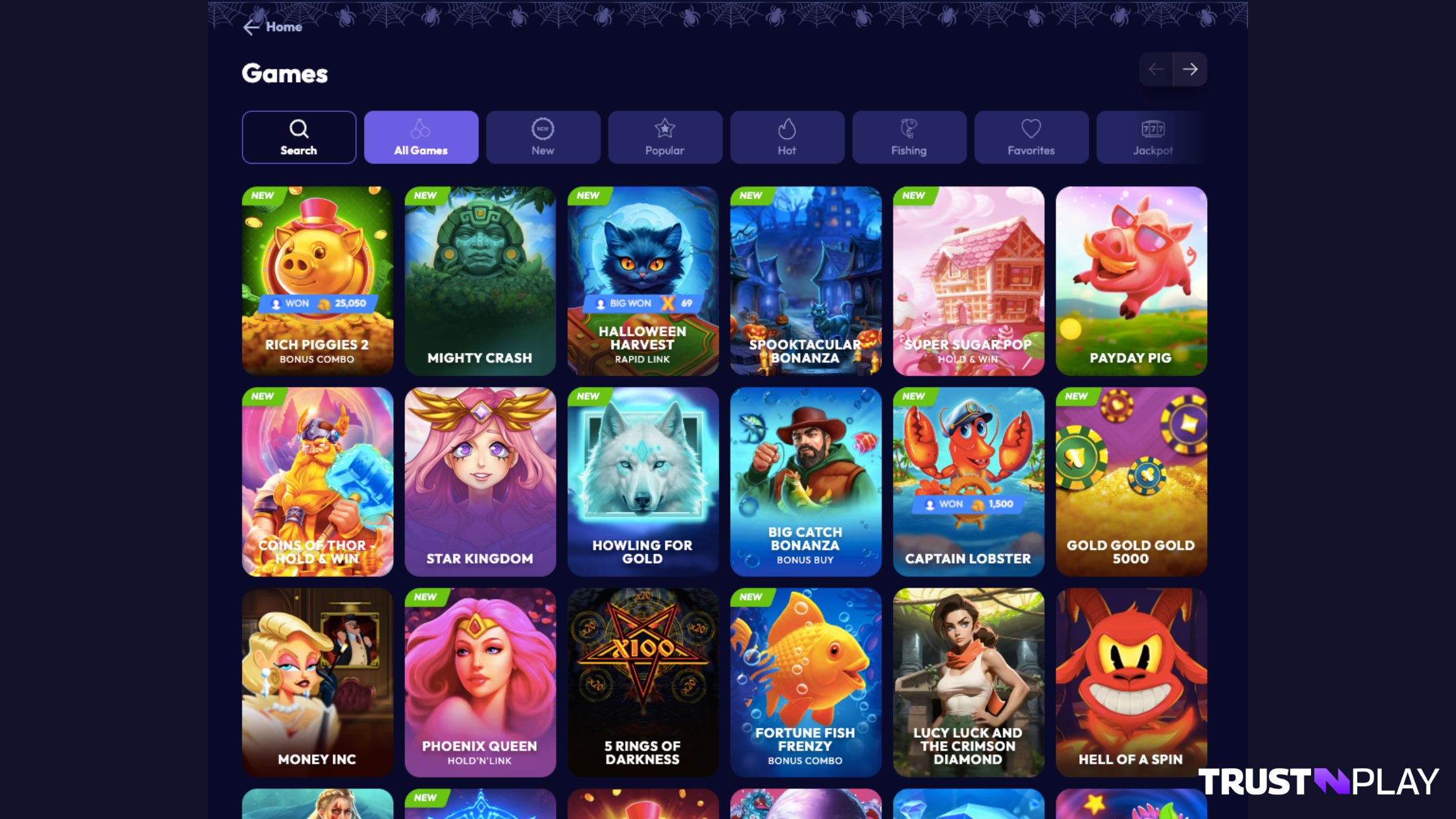 Funrize Casino review online slot categories