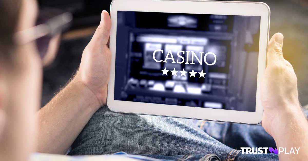 Accessing casinos online on a mobile device.