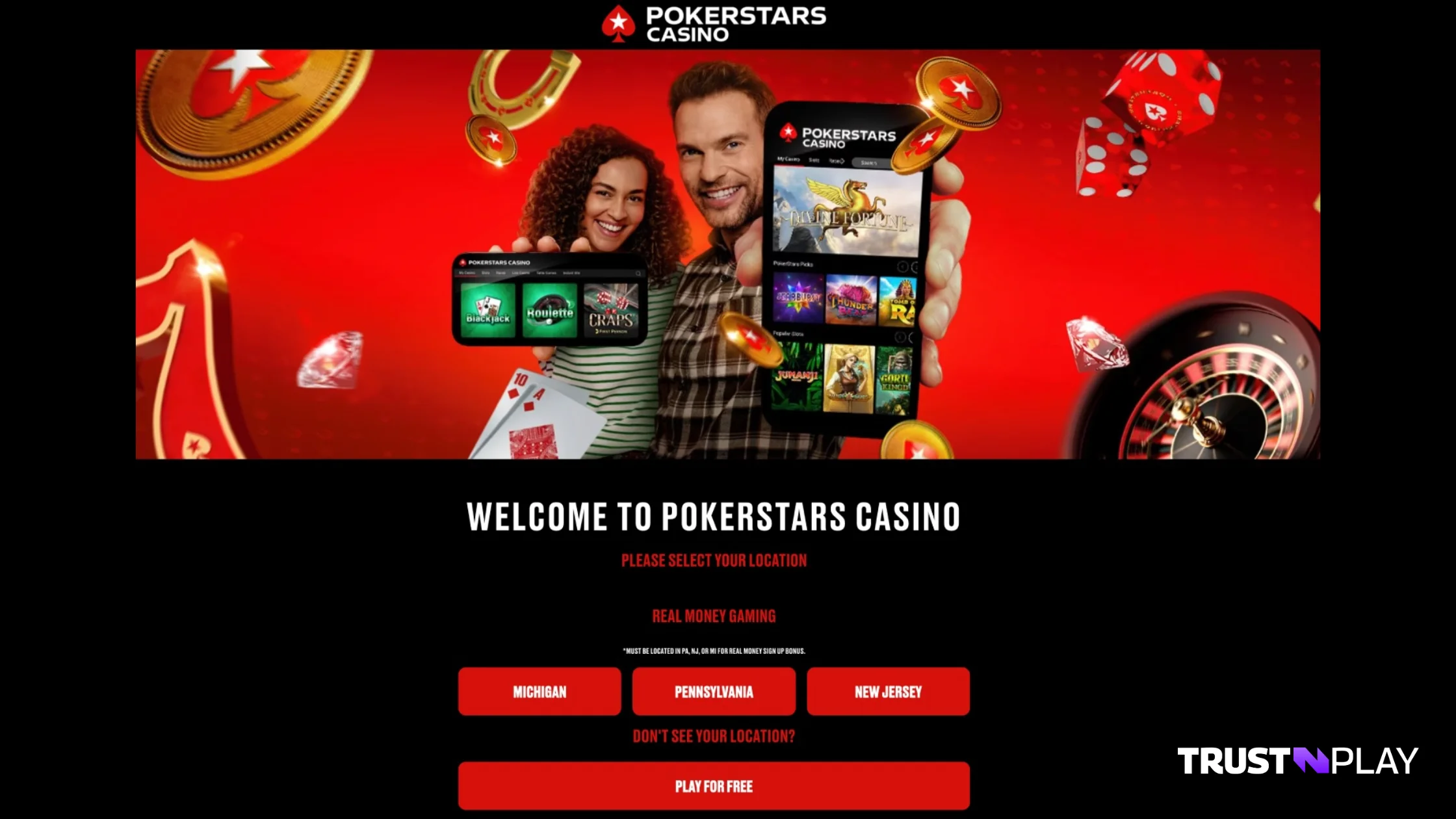 PokerStars Online Casino review registration