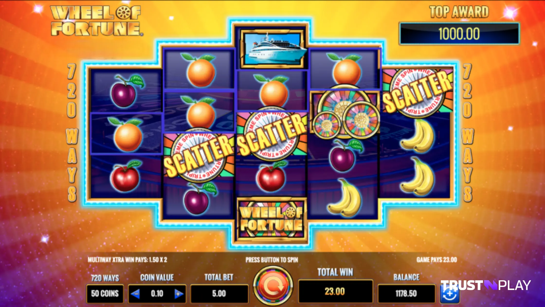 Wheel of Fortune IGT Online Slot Review Scatter Symbols