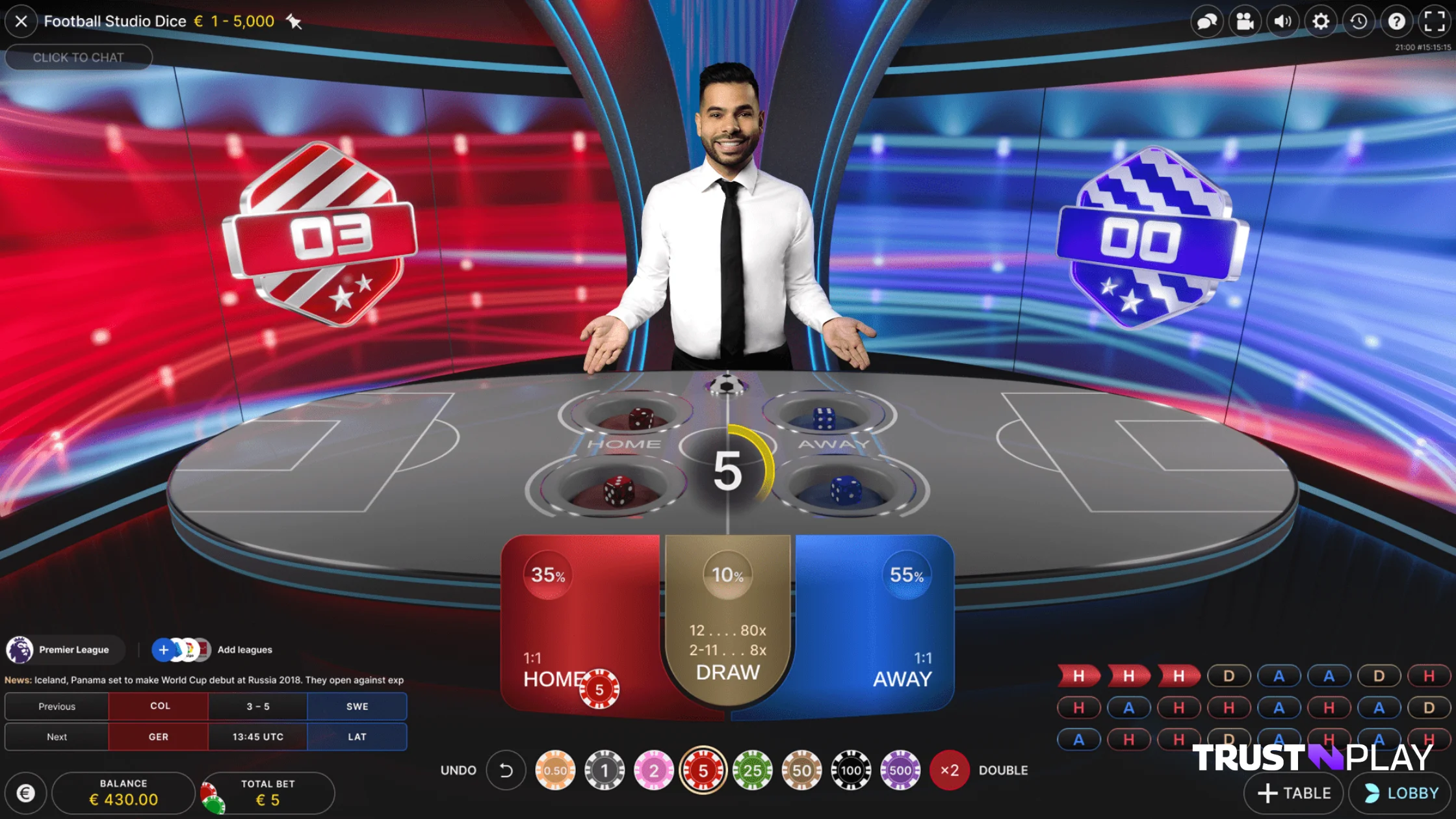 Football Studio Dice Evolution Review Betting Dice Options Home Draw Away