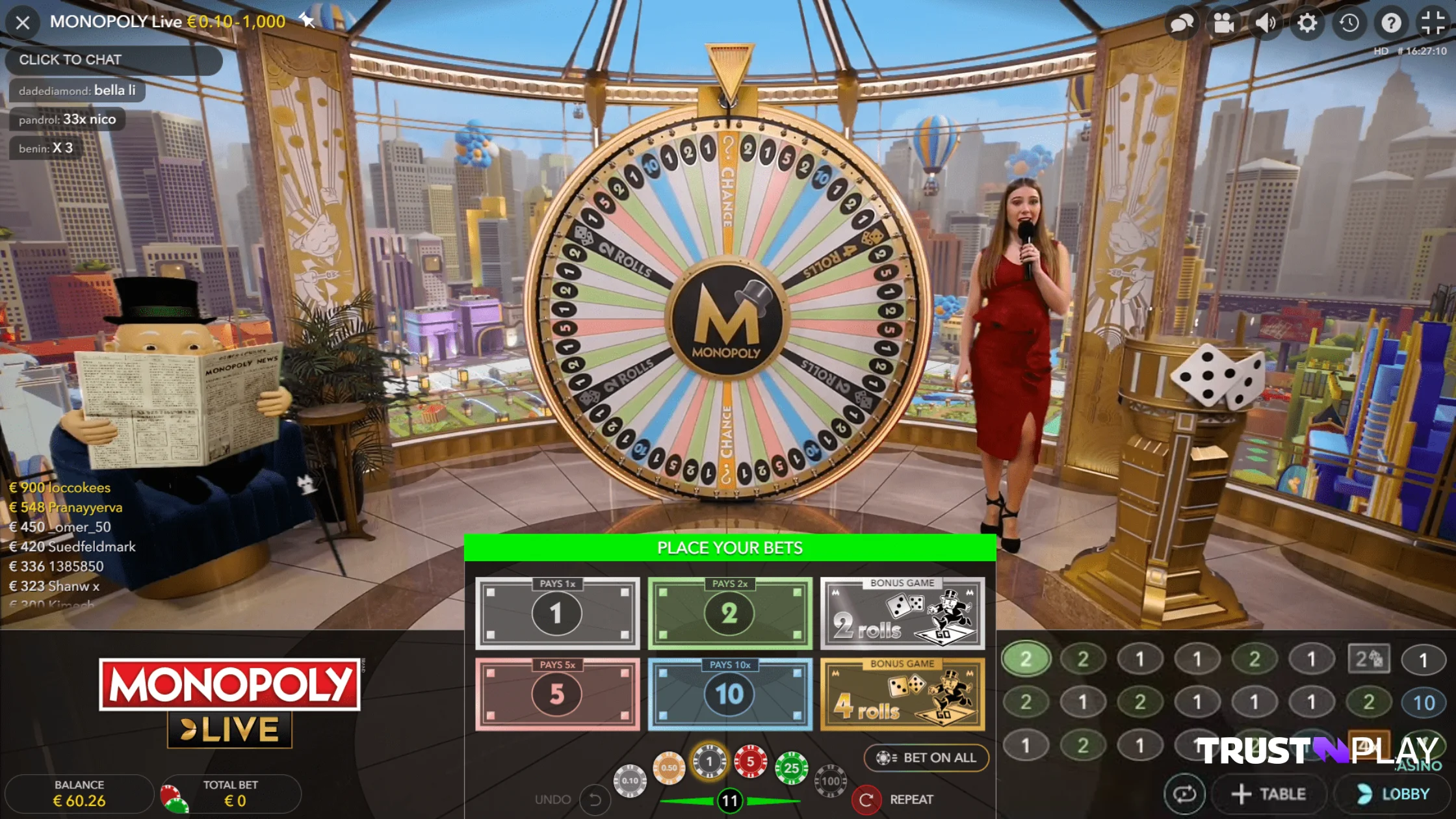 Monopoly Live Evolution Review Betting Options