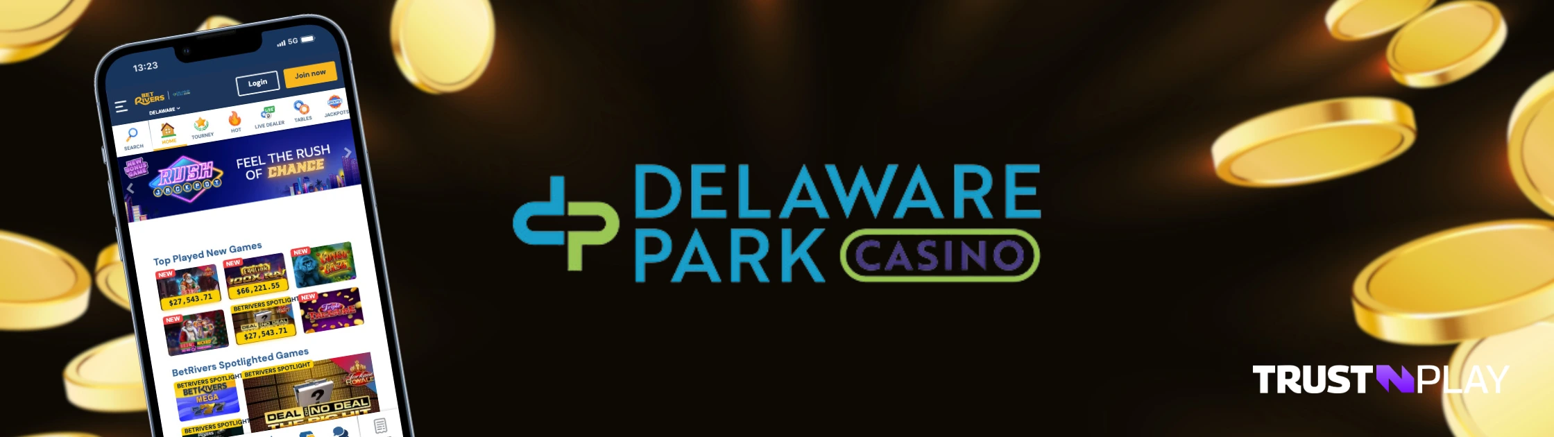 Delaware Park online casino.